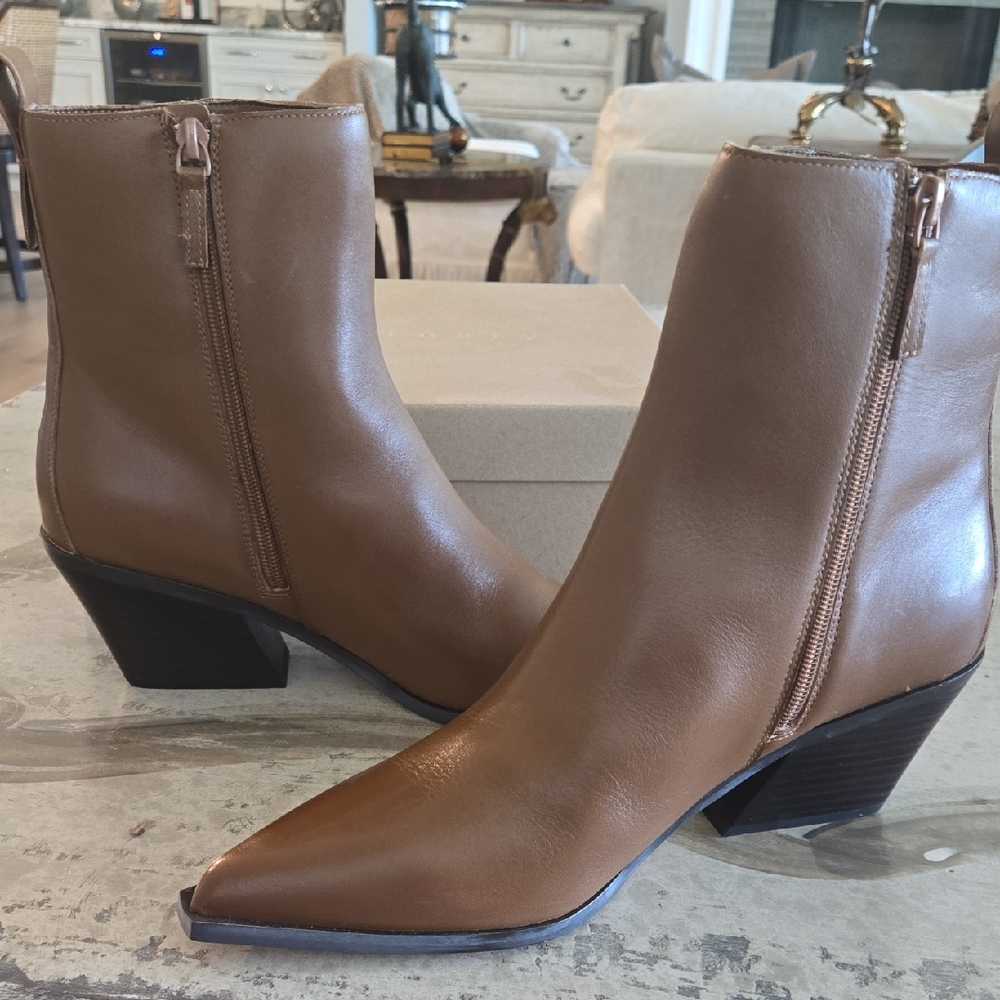 NEW Sanctuary Bourbon Leather Boots, 10M, NWT - Picture 2 of 14